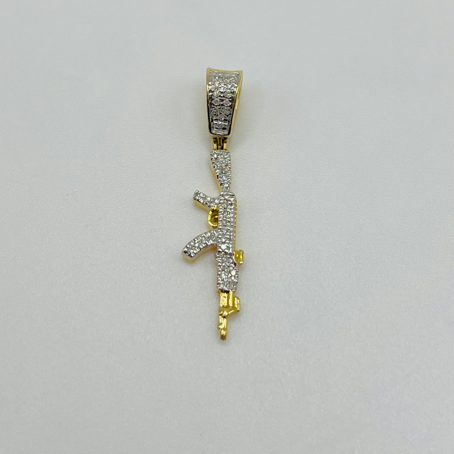 10k Gold Diamond AK47 Pendant