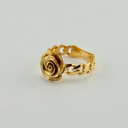 10K Gold Full Bloom Rose Ring