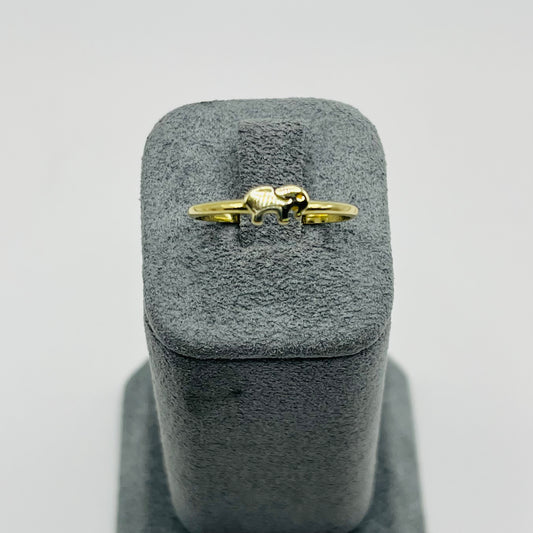 10K Gold Dainty Elephant Ring