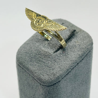 10K Gold B Wings Ring