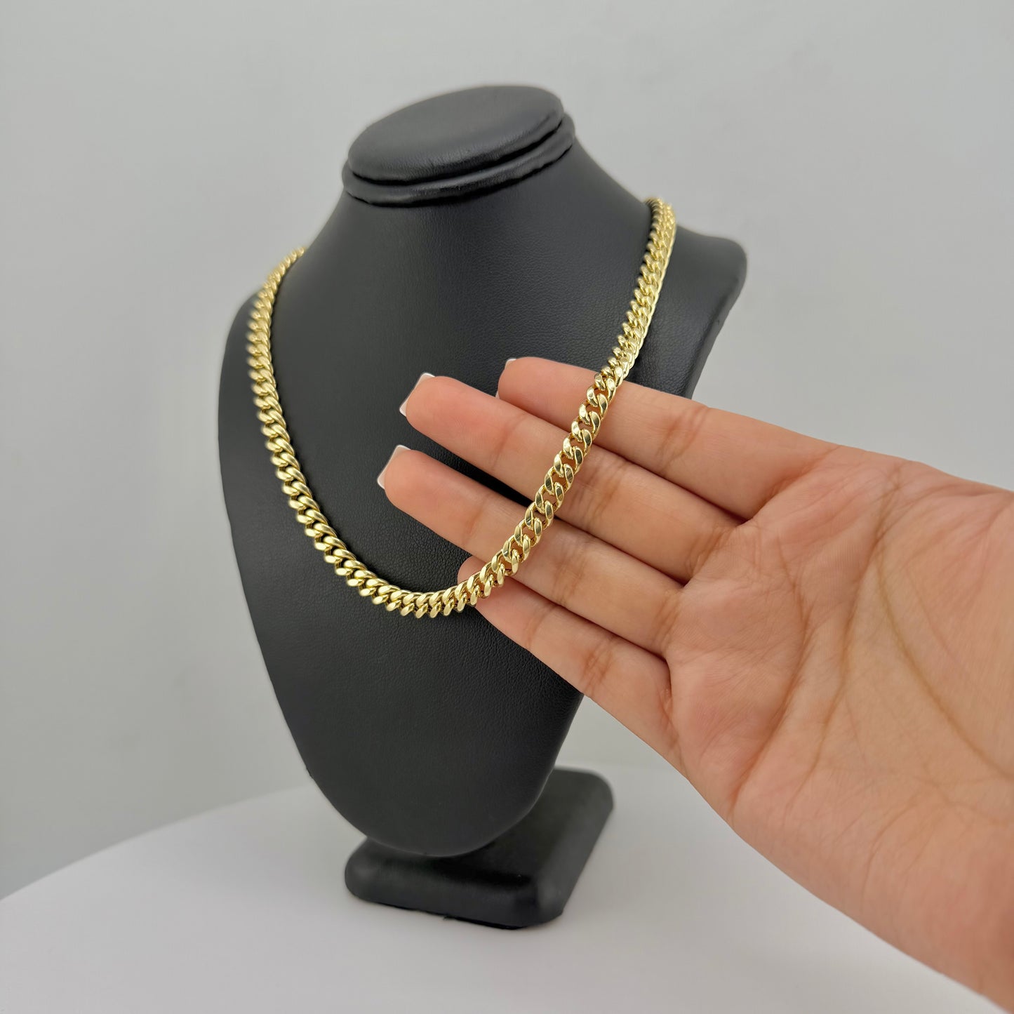 10K Gold 5.7mm hollow Miami Cuban Chain