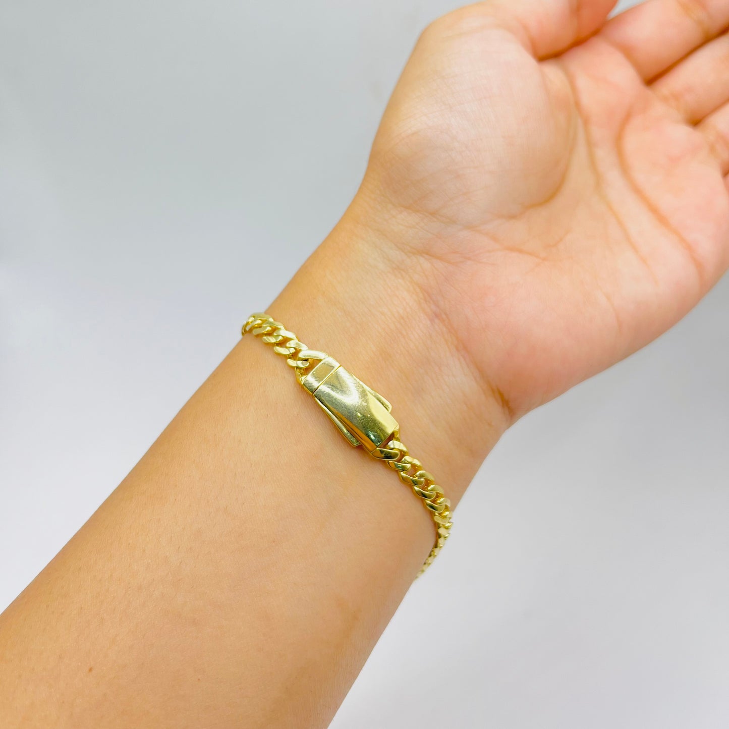 10k Gold 4.5mm Monaco Bracelet