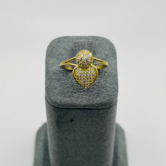 10K Gold Spinning Heart Ring