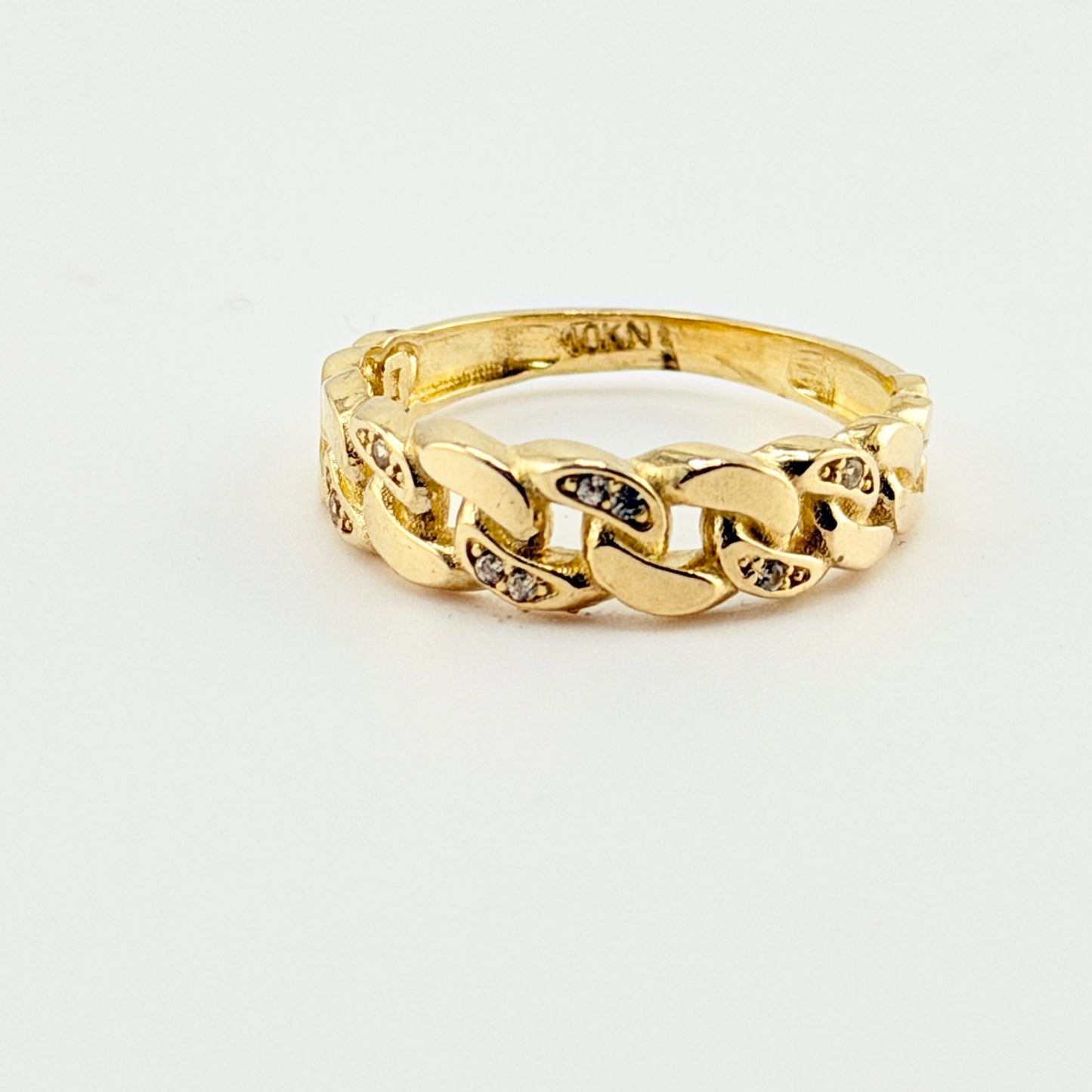 10K Gold Graduated Cuban Band with CZ