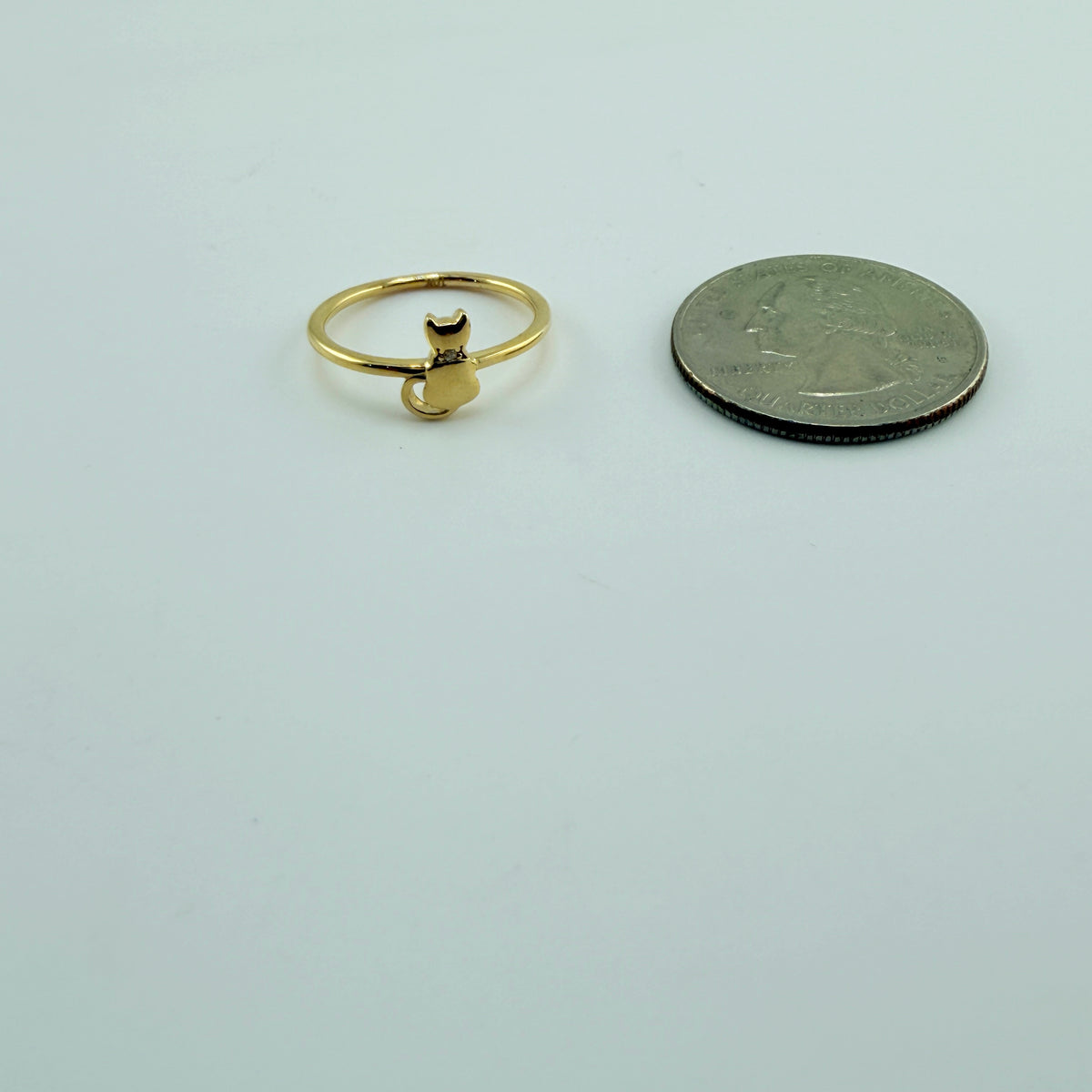 10K Gold Cat Ring