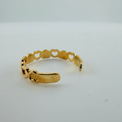 10k Gold Hearts by Hearts Toe Ring