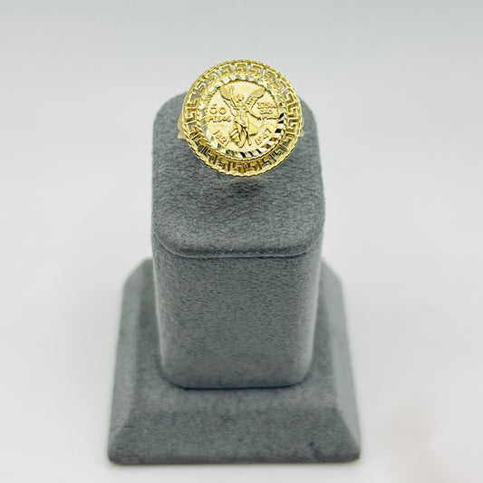 10k Gold Peso Coin Ring