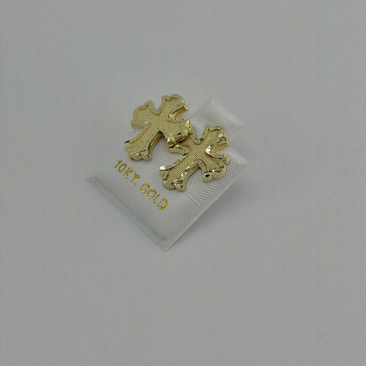 10k Gold Roman Cross Earrings