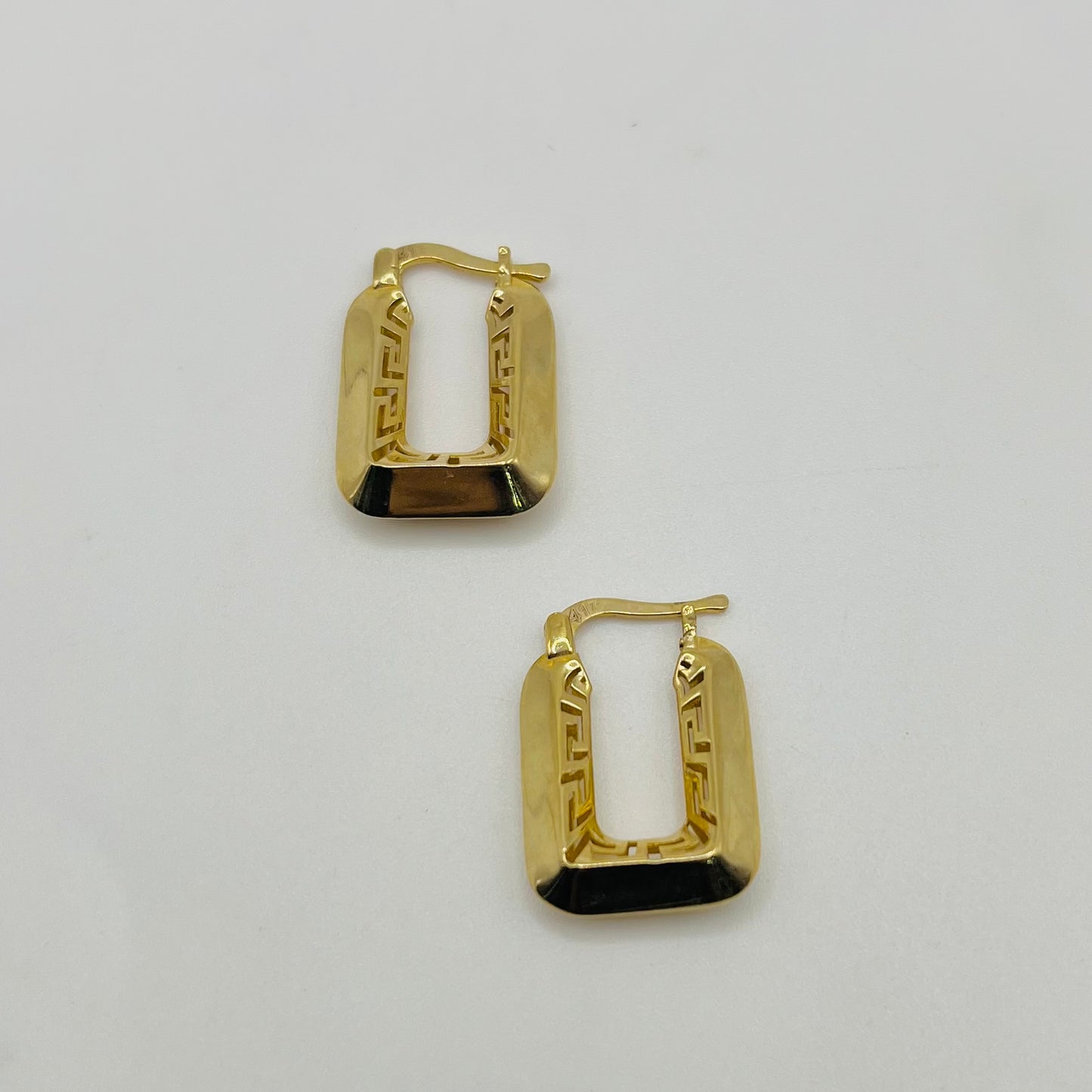 10k Gold Greek Hoops 1in