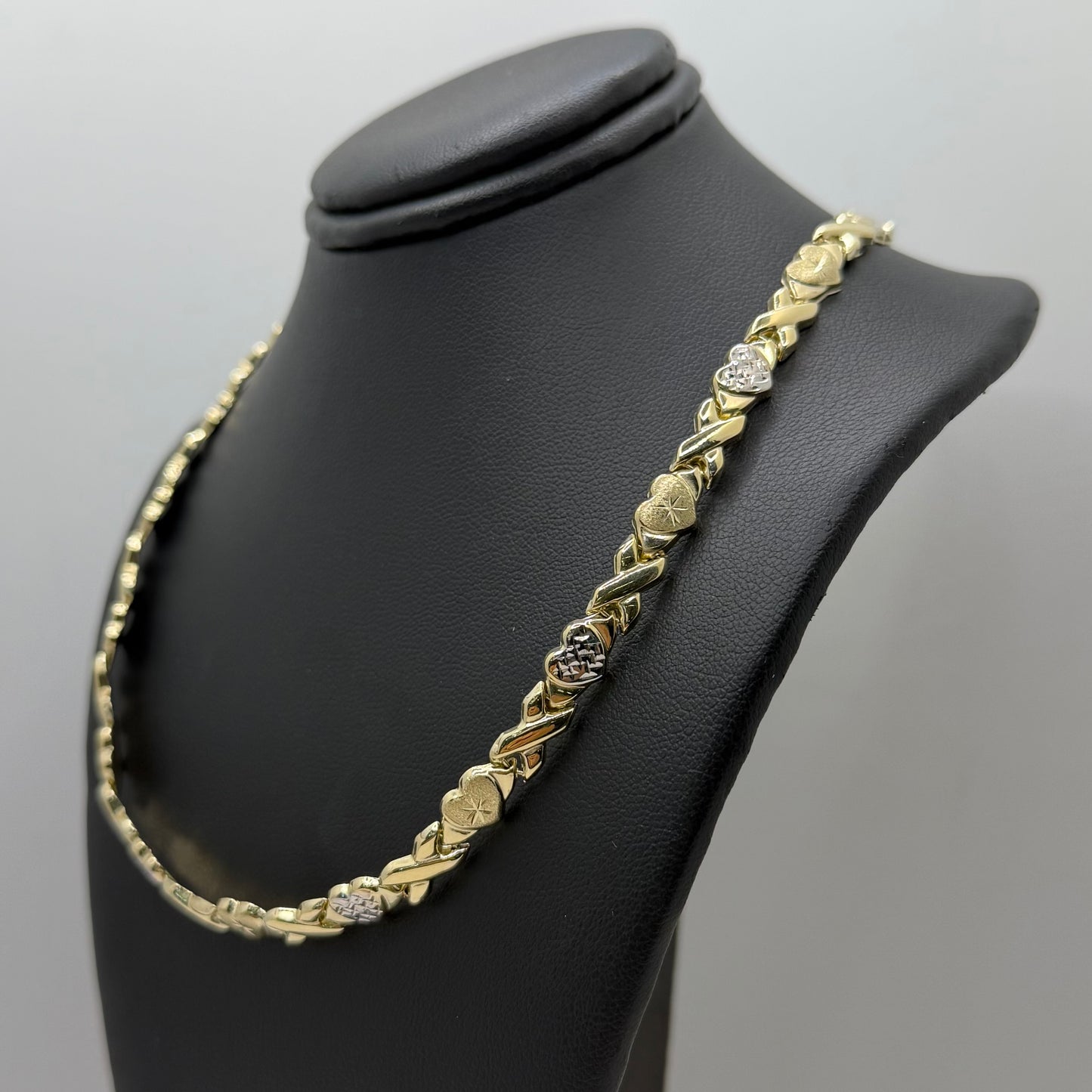 10k Gold Two- Tone XO Chain