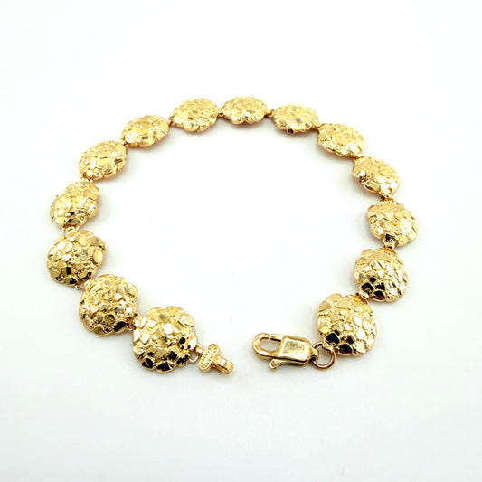 10K Gold Nugget Bracelet - Rounds
