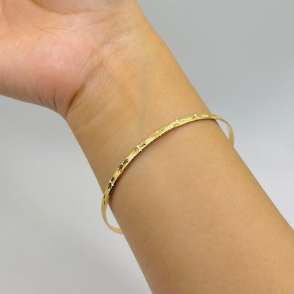 14k Gold Starbound Bangle