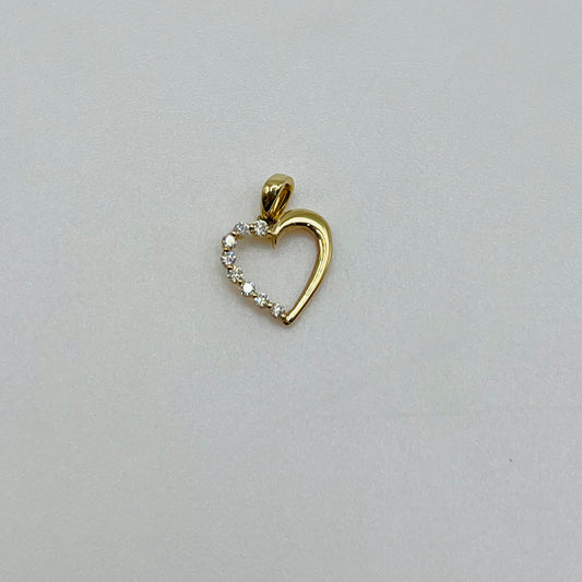 14k Gold Diamond Petit Amour Pendant