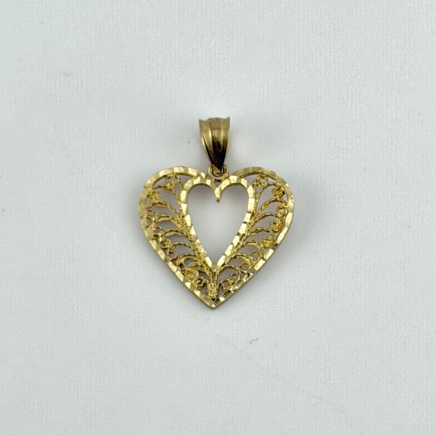 10k Gold Open Heart Lightweight Heart Charm