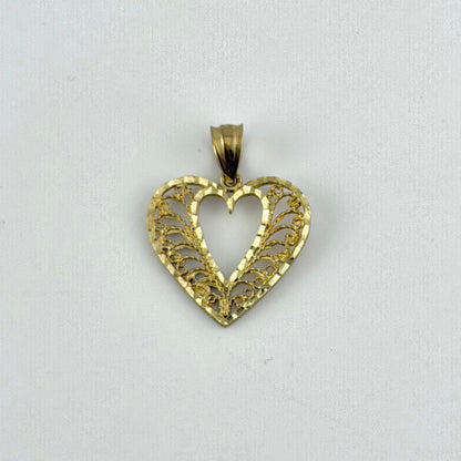 10k Gold Open Heart Lightweight Heart Charm