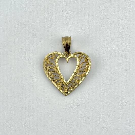 10k Gold Open Heart Lightweight Heart Charm