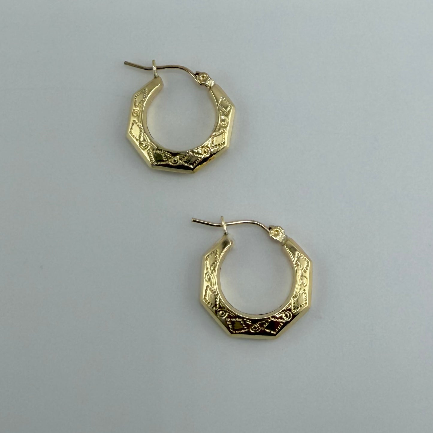 10k Gold Urban Halo Hoops .75in