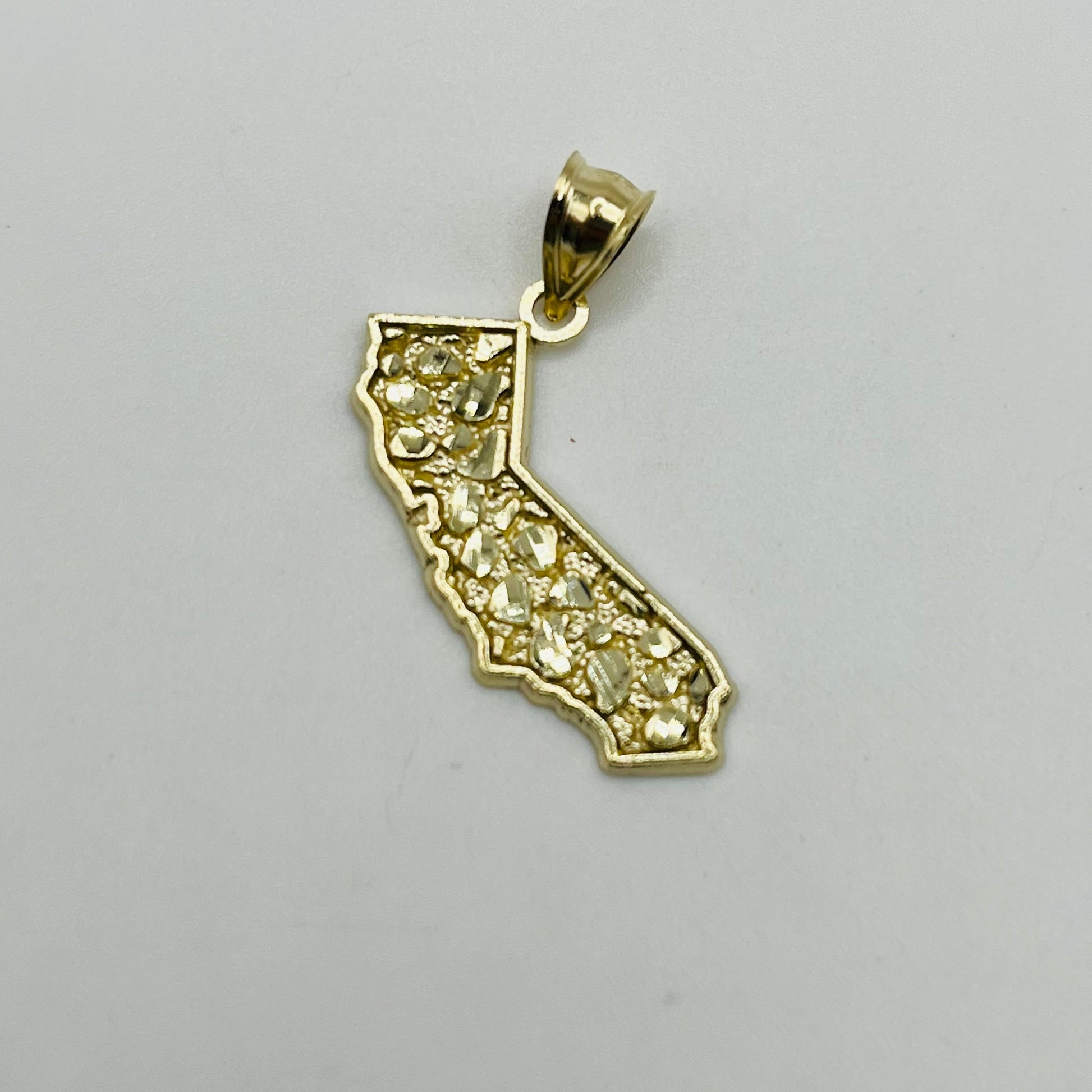 10K Gold Cali Nugget Pendant | Face Size: 24mm