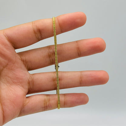 14k Gold 1.6mm Franco Bracelet