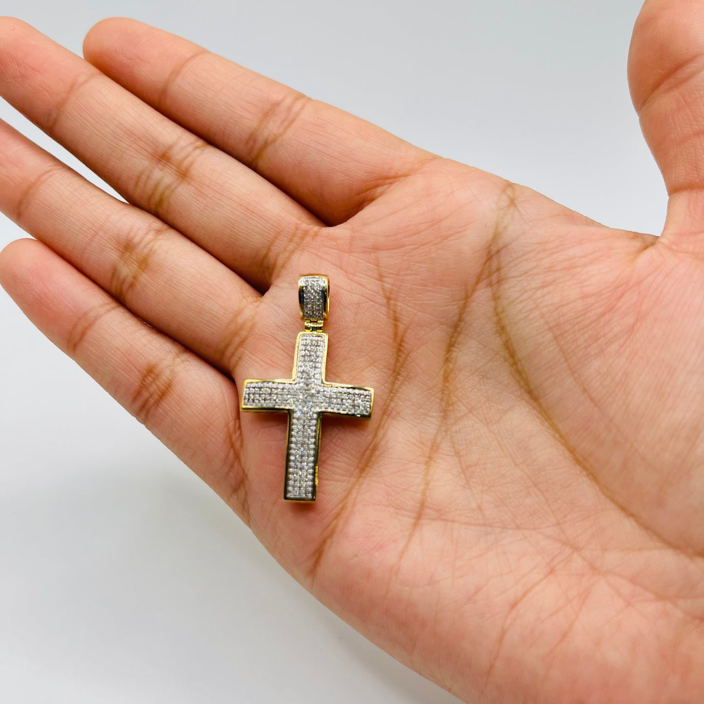 Large MicroPave Diamond Cross