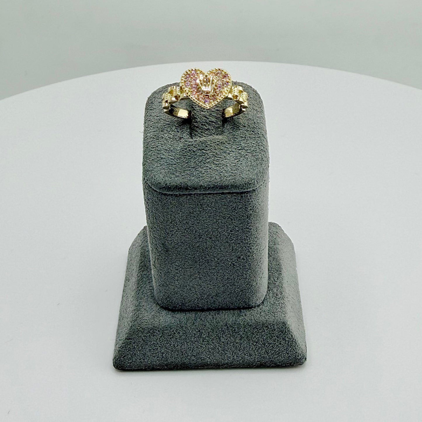 10k Gold Princess Cz Rx Crown Ring (M)