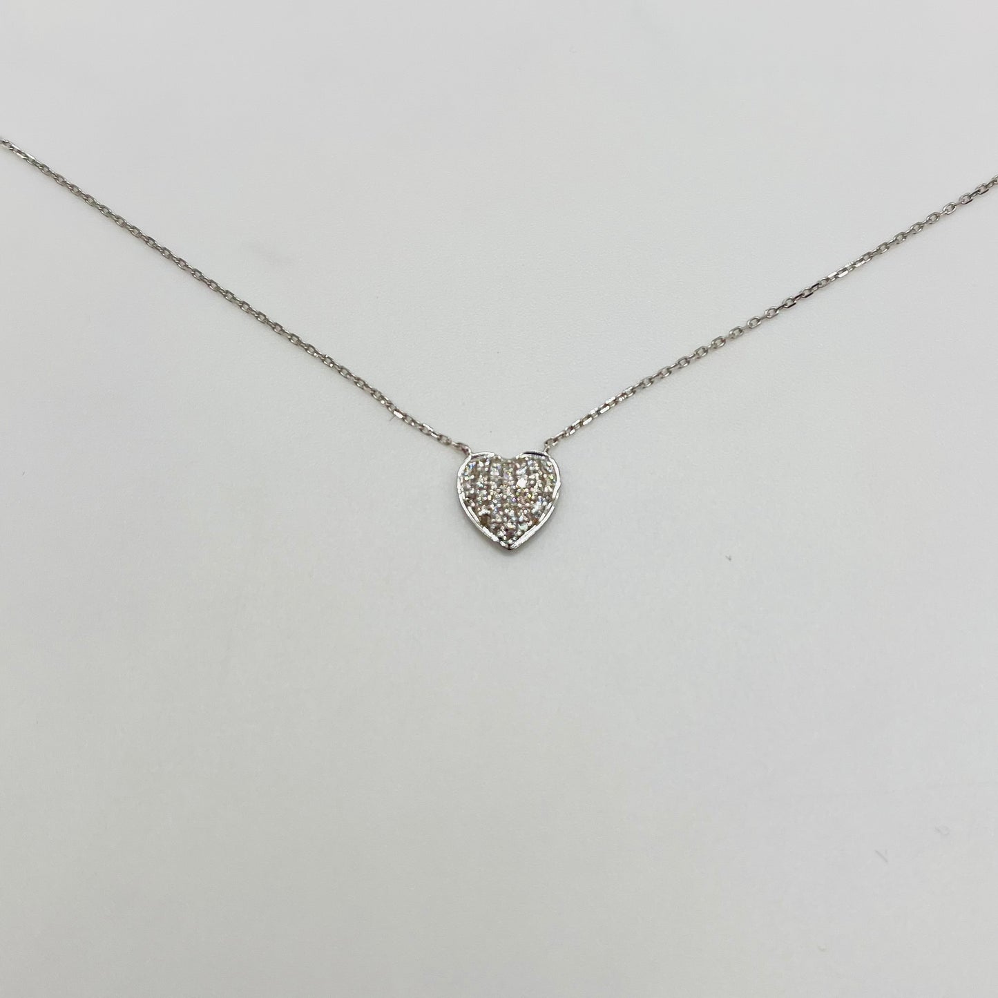 14k White Gold Diamond Amoura Chain