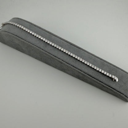 14k Gold 3.85 Carat Diamond Tennis Bracelet 7”