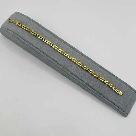 14k Gold 4mm Franco Bracelet