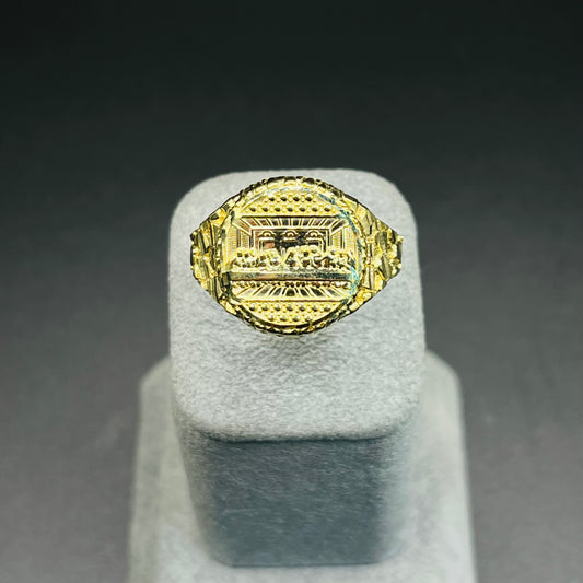 10k Gold Last Supper Round Nugget Ring (SML)