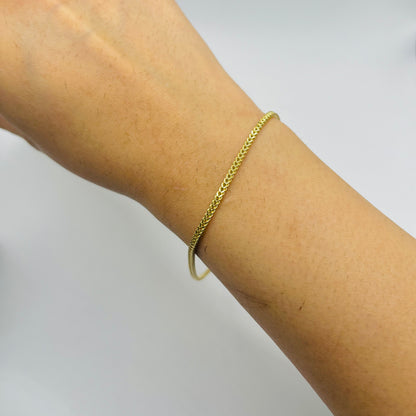 10K Gold 2mm Franco Bracelet