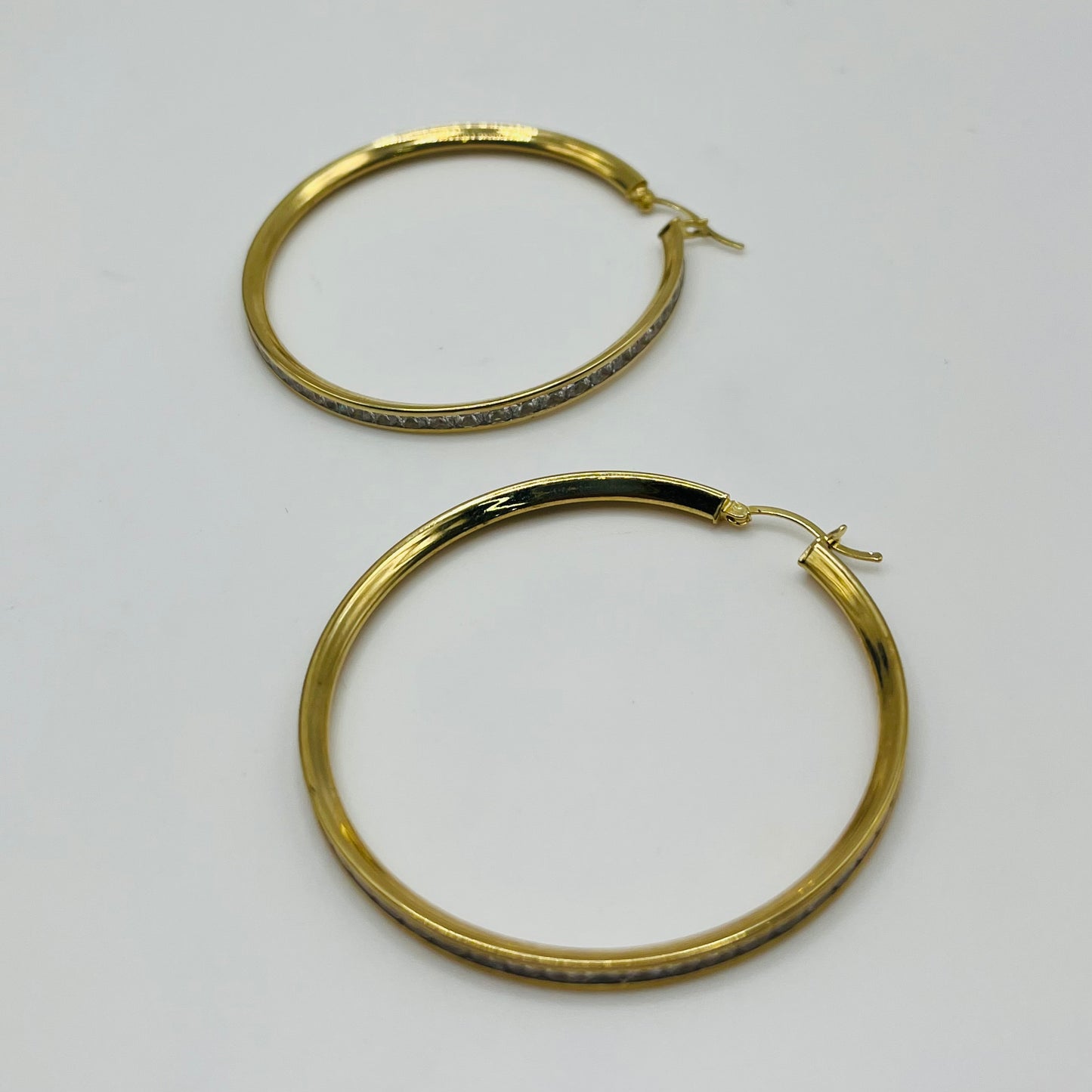 10k Cz Shine Hoops 2in