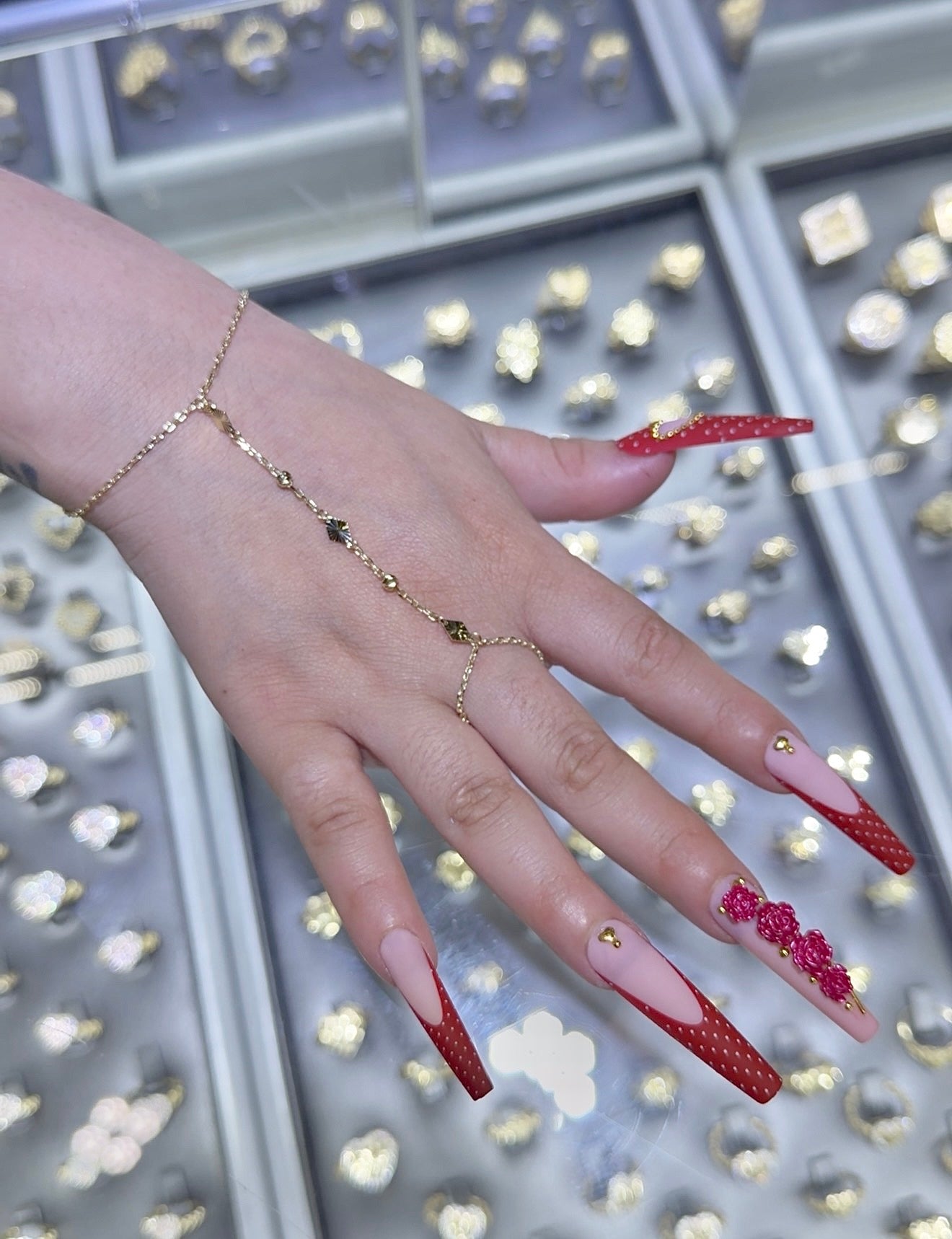10k Gold Eternity Hand Chain
