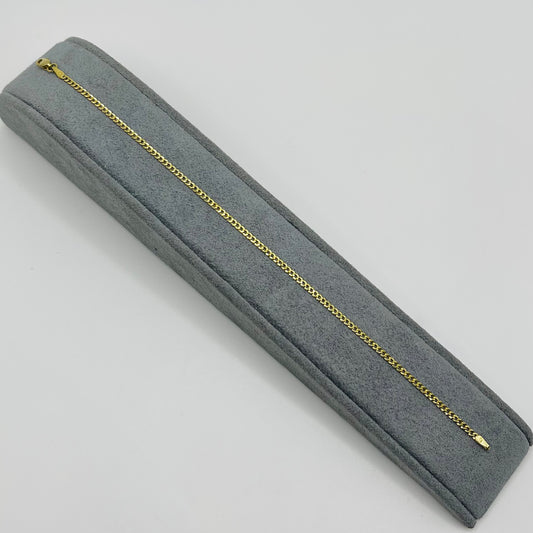 14k Gold Solid 1.8mm Cuban Bracelet