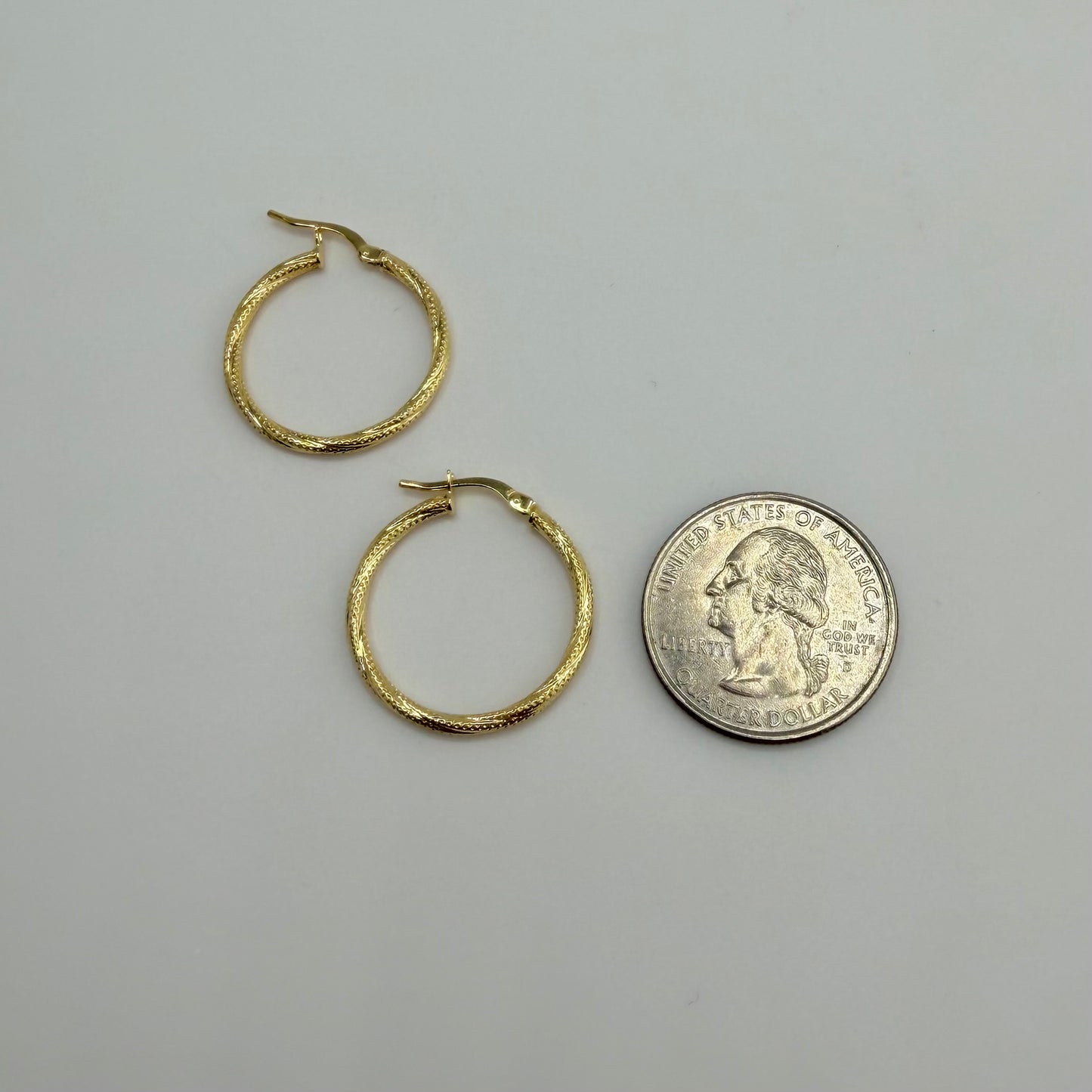 10k Gold Honey Hoops 24mm