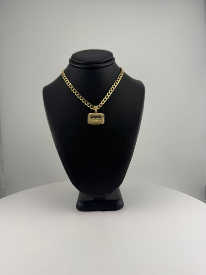 10K Gold Last Supper Nugget Pendant | Face Size: 18mm