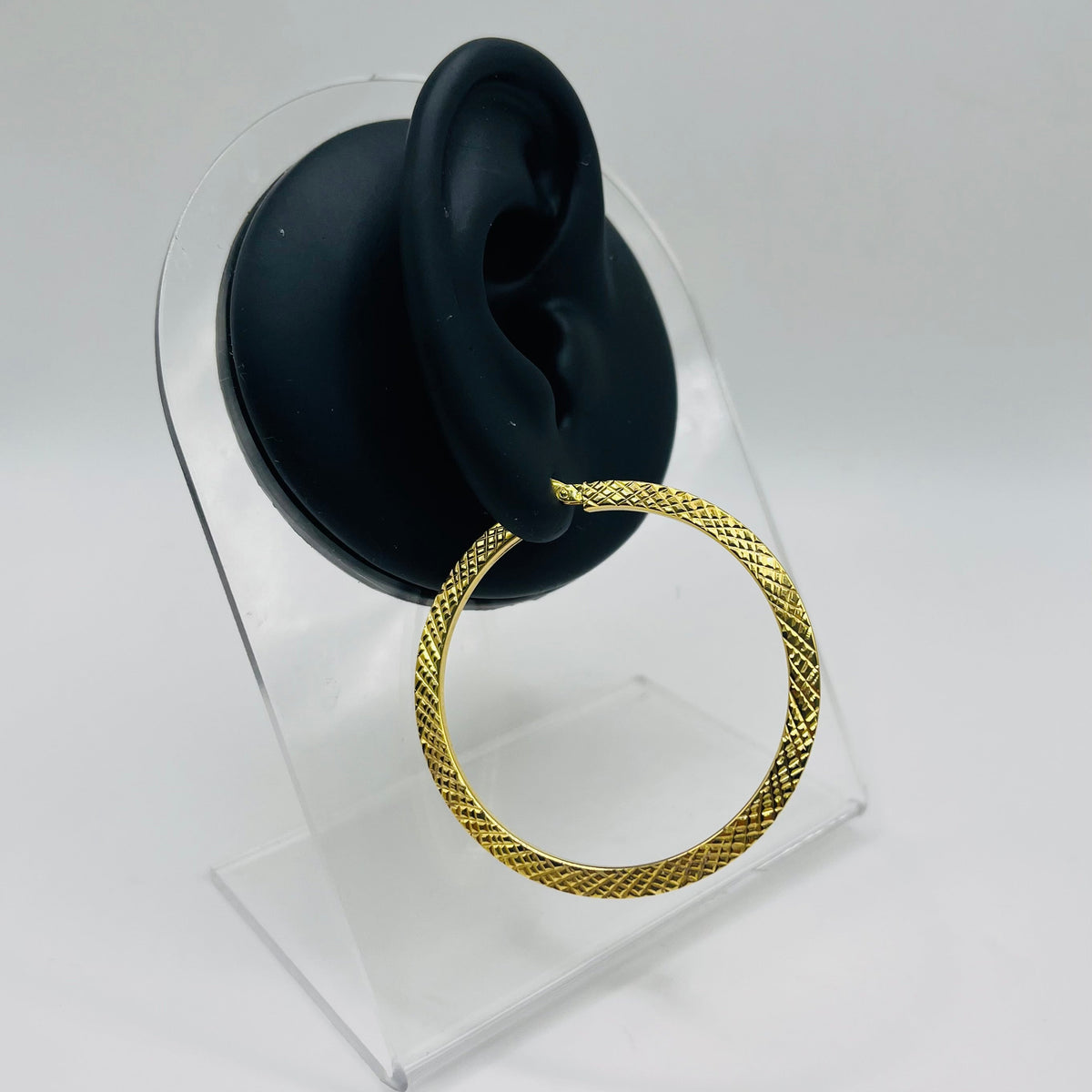 10K Gold Prism Hoops | Diameter: 2in