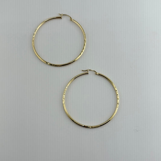 10k Gold Radiant Hoops 2inch