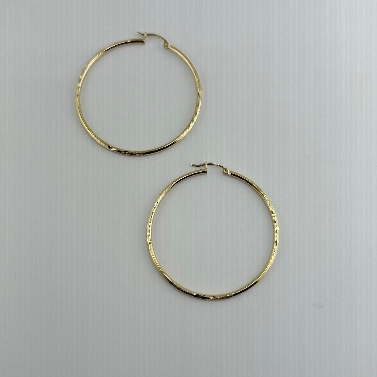 10K Gold Radiant Hoops | Diameter: 2"