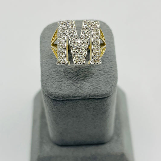 10K Gold Initial Bling Ring