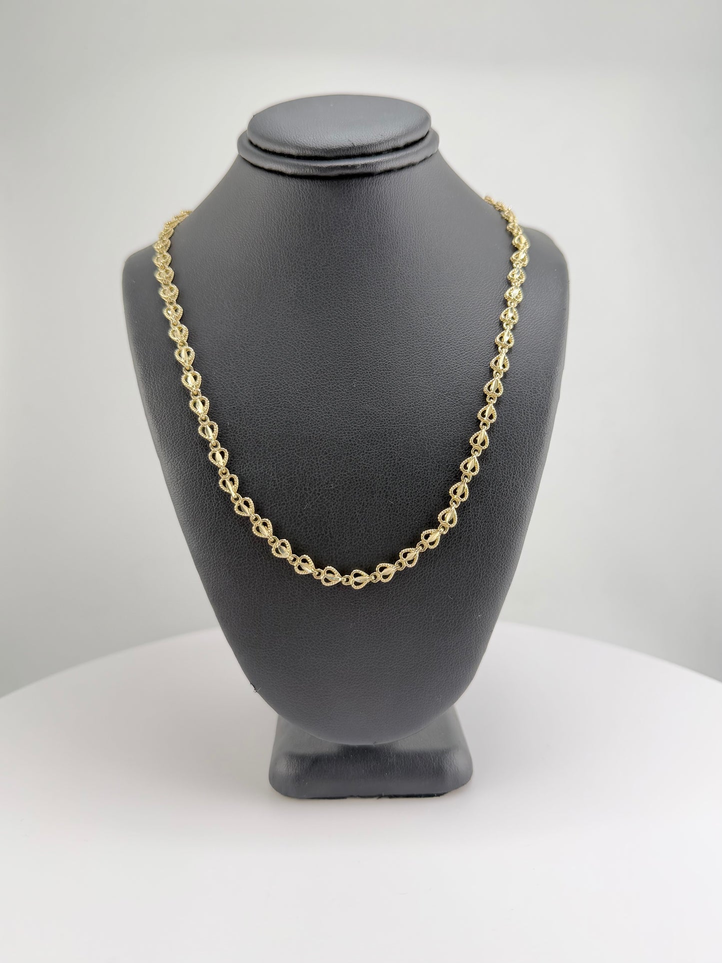 10k Gold Princess Heart Chain