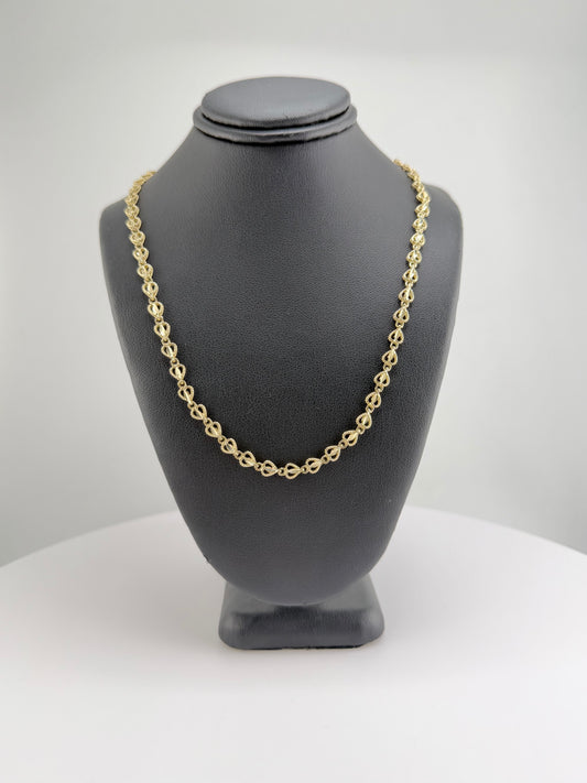 10k Gold Princess Heart Chain
