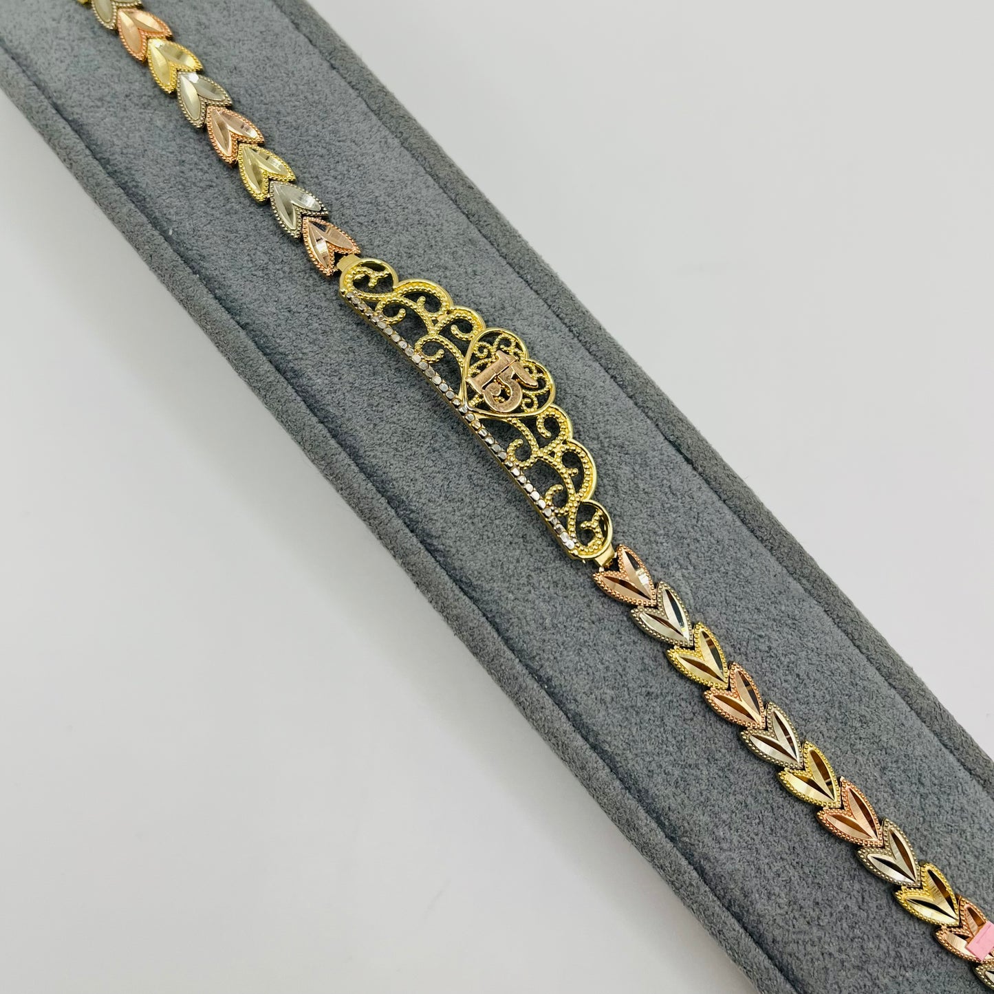 14k Gold Quince Tri- Color Bracelet