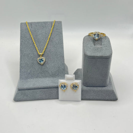 10k Gold Heart BirthStone Set