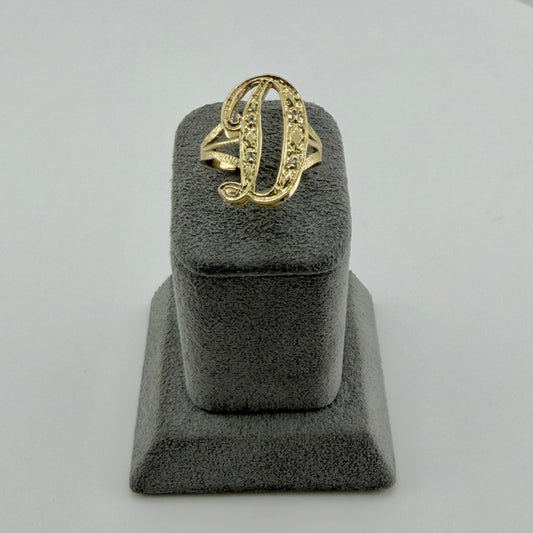 10k Gold 3-D Initial Ring (L)