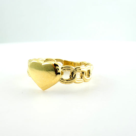 10K Gold Heart Reflections Ring