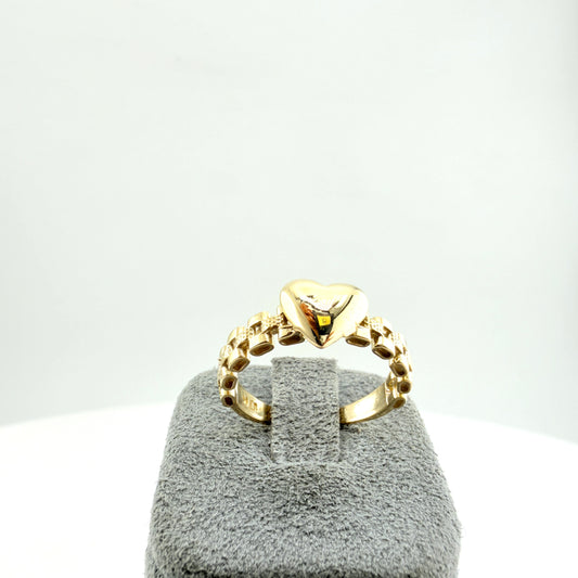 10K Gold Bubble Heart Reflections Ring RX band