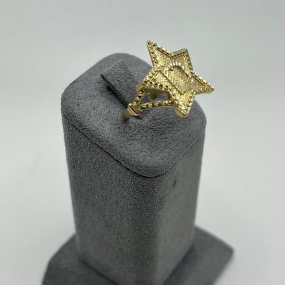 10K Gold Star Initial Ring