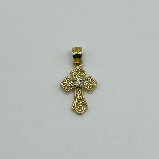10k Gold Mini Cz Cross