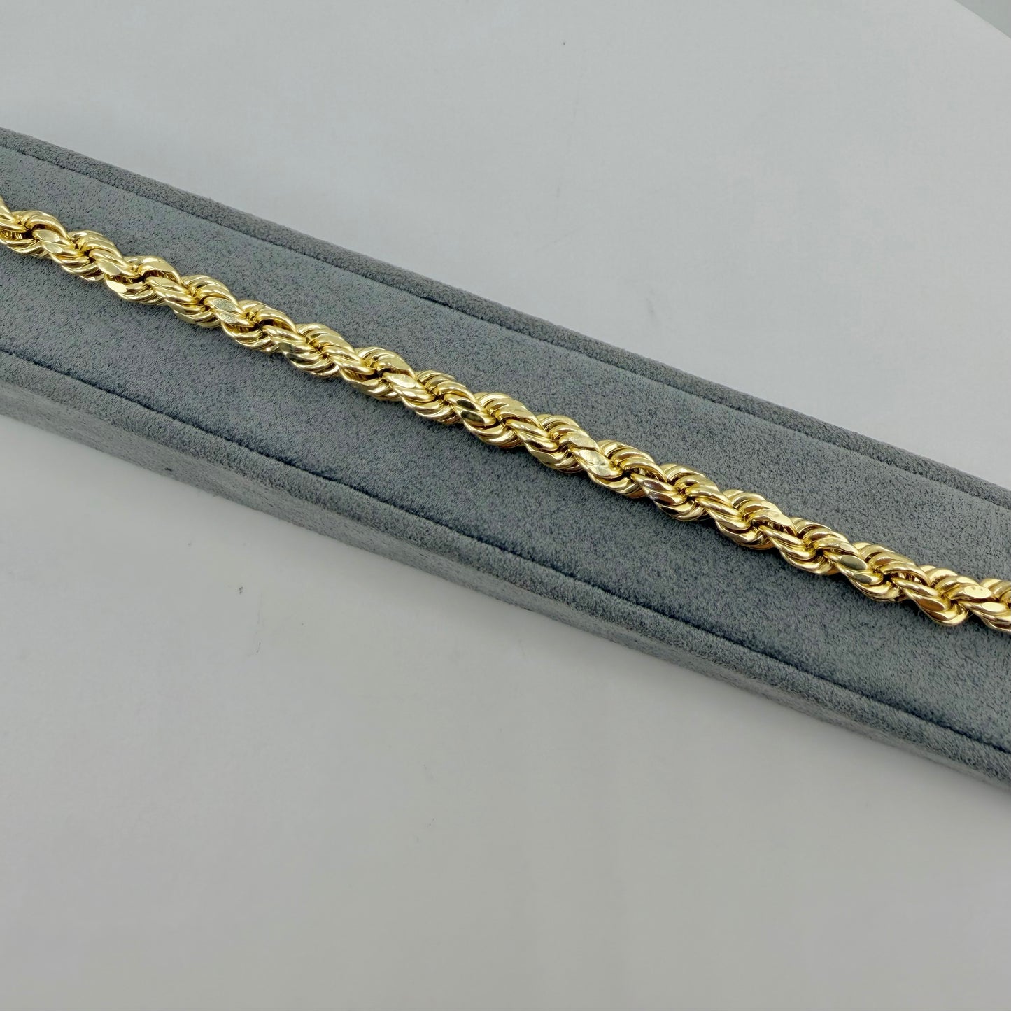 10K Gold 6mm Hollow Rope Bracelet