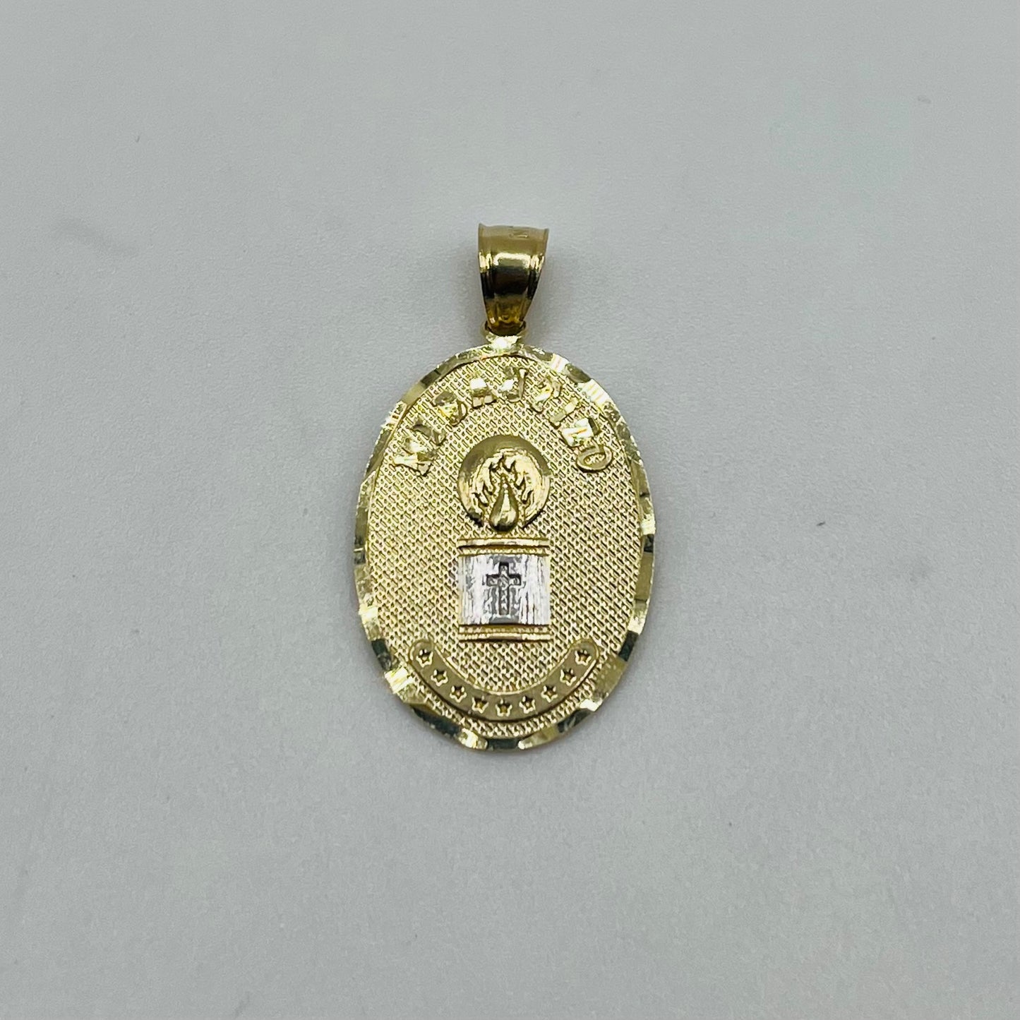 14k Gold Mi Bautizo Two Tone Charm